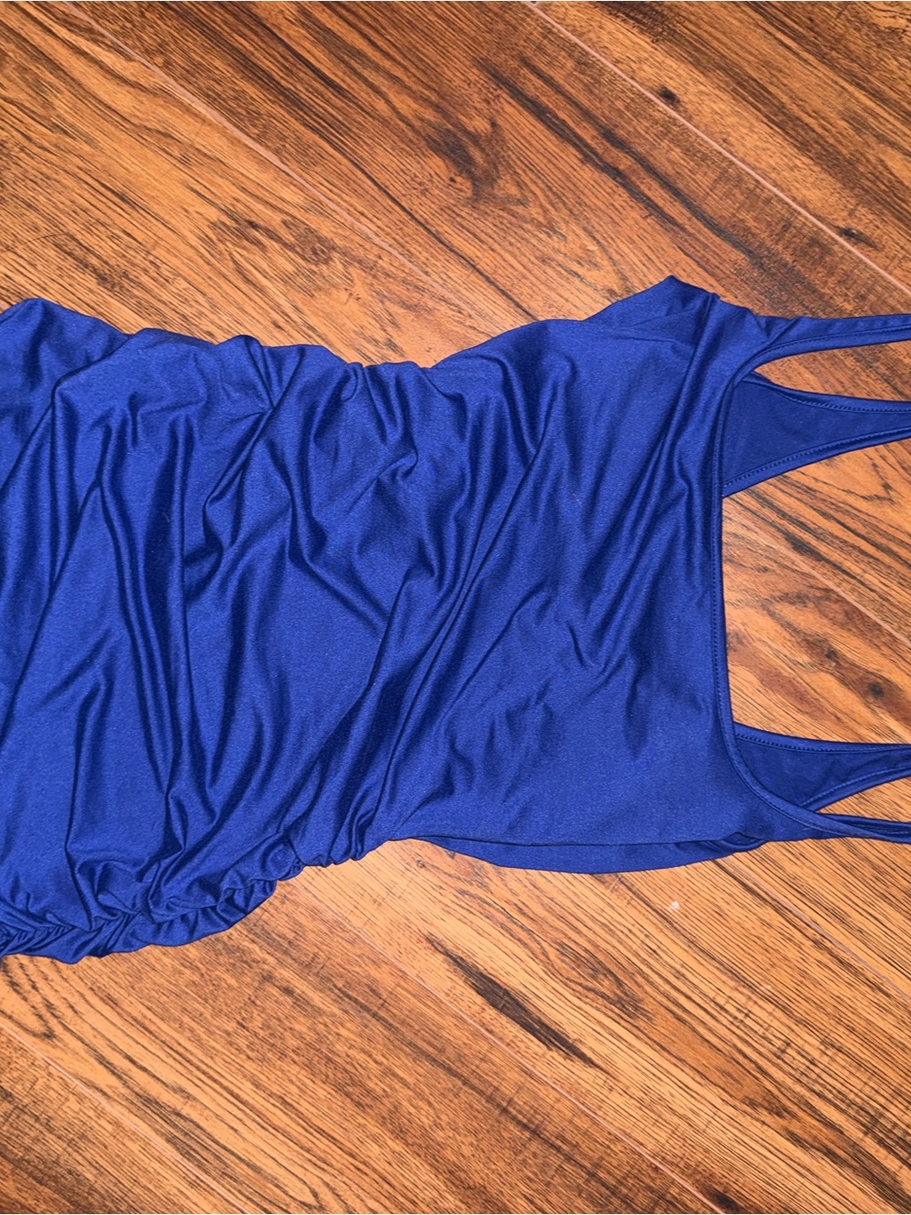 Blue Ruched Dress - Picture 2 of 3